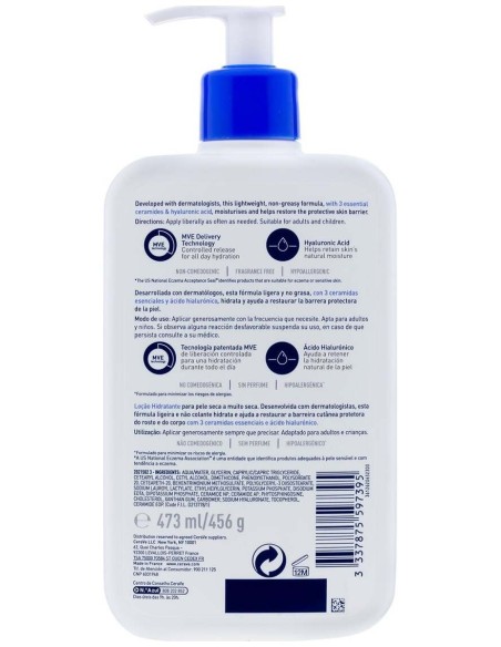 Cerave Locion Hidratante Piel Muy Seca 473Ml.