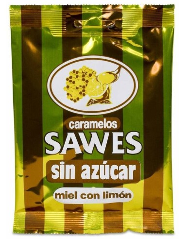 Sawes Pastillas Balsámicas Sin Azícar Sabor Miel Limón Con Vitamina C En Bolsa 50G