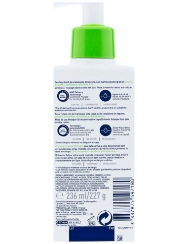 Cerave Limpiadora Hidratante 236Ml.