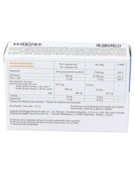 Preservisión 3, 60 Cápsulas