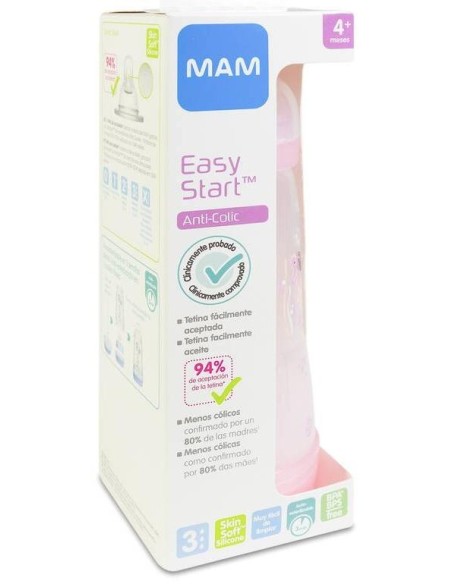 Mam Biberón Anti-Colic 320 Ml Rosa, 1 Unidad