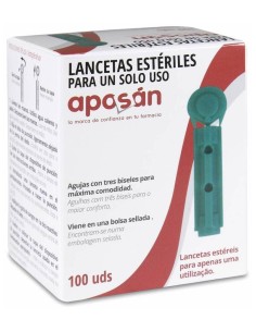 Aposán Lancetas Estériles, 100 Uds