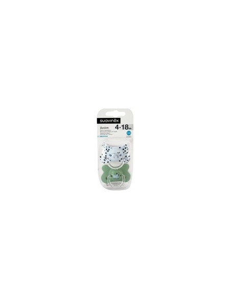 Suavinex Chupete Fusion Con Tetina Fisiológica De Silicona 6-18 Meses, 2 Uds