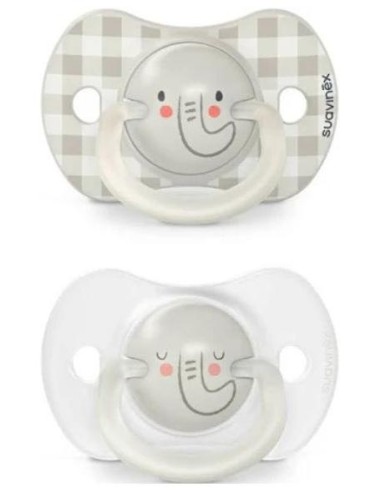 Suavinex Chupete Fusion Con Tetina Fisiológica De Silicona 6-18 Meses, 2 Uds