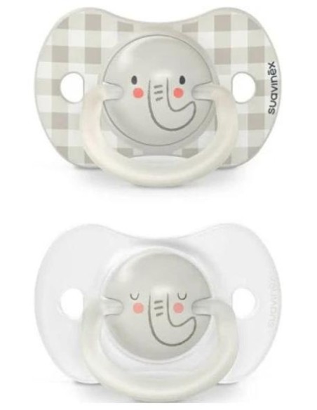 Suavinex Chupete Fusion Con Tetina Fisiológica De Silicona 6-18 Meses, 2 Uds