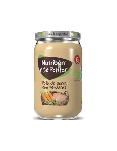 Nutribén Ecopotitos Pollo De Corral Con Verduras, 235 G