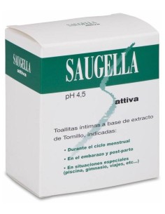 Saugella Attiva Toallitas, 10 Toallitas Limpiadoras