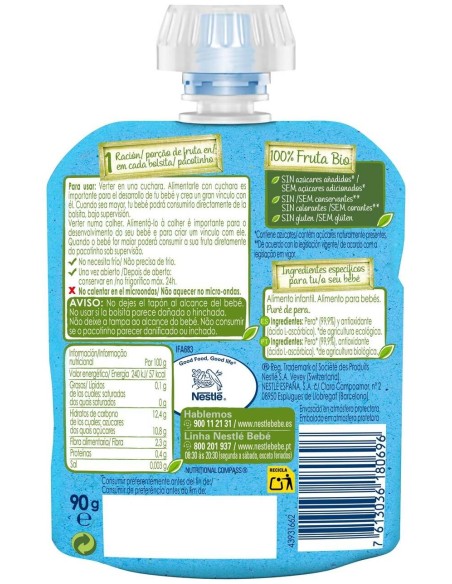 Gerber Pouch Organic Pera, 90 G