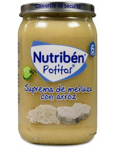 Nutribén Potitos Suprema De Merluza Con Arroz, 235 G