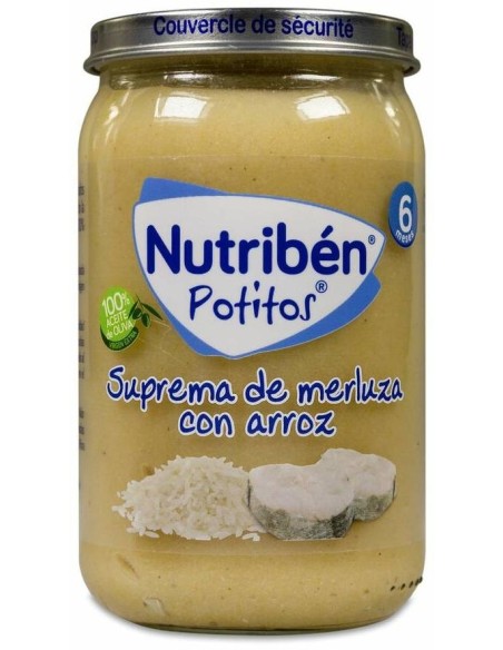 Nutribén Potitos Suprema De Merluza Con Arroz, 235 G