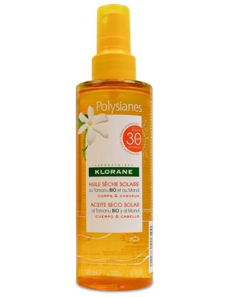 Klorane Polysianes Aceite Solar Sublime Spf30 200Ml
