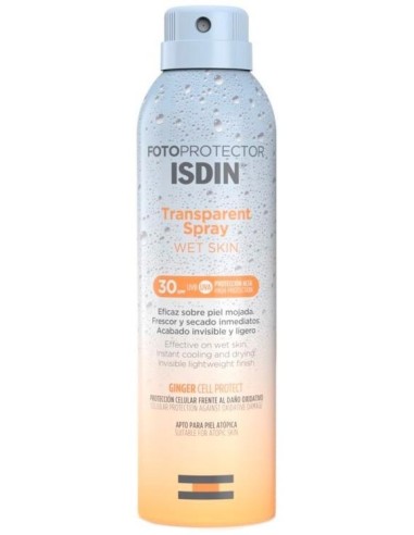 Isdin Fotoprotector Transparent Spray Wet Skin Spf 30, 250 Ml