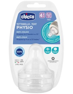 Chicco Tetina Silicona Physio 4M+ Flujo Rapido 2 U