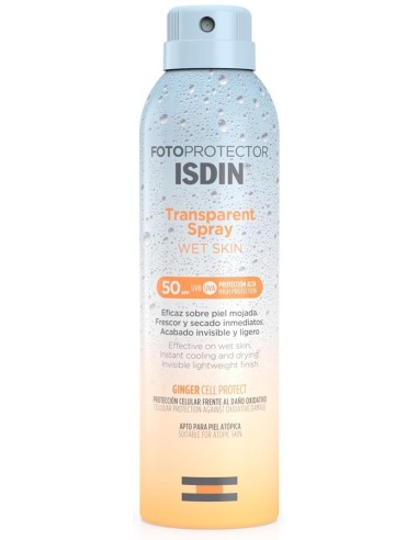 Isdin Fotoprotector Transparent Spray Wet Skin Spf 50, 250 Ml