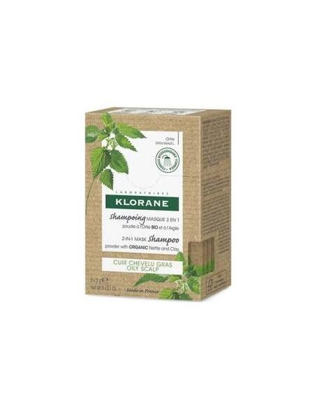 Klorane Ortiga Bio Champú-Mascarilla 2 En 1, 8 X 3 G