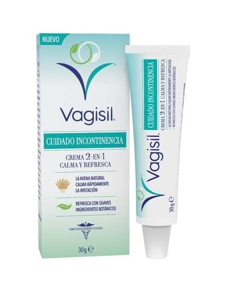 Vagisil Cuidado Incontinencia Crema 2-En-1 Calma Y Refresca 30G