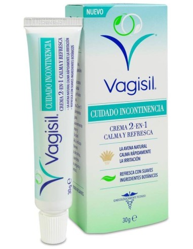 Vagisil Cuidado Incontinencia Crema 2-En-1 Calma Y Refresca 30G