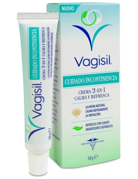 Vagisil Cuidado Incontinencia Crema 2-En-1 Calma Y Refresca 30G