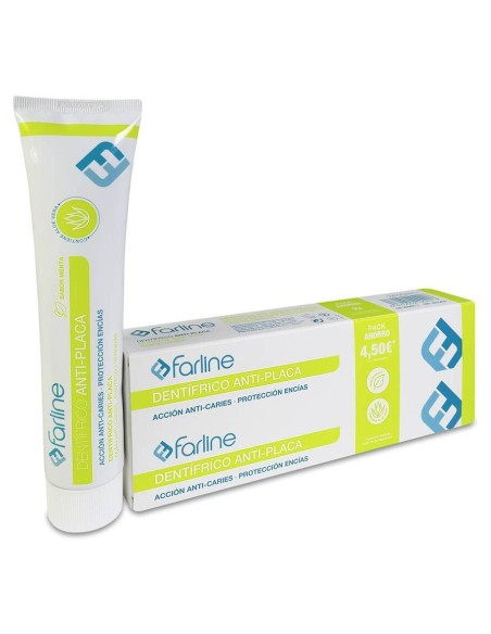 Duplo Farline Dentífrico Antiplaca Menta Y Aloe Vera, 125 Ml