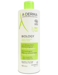 A-Derma Biology Leche Desmaquillante Dermatológica, 400 Ml