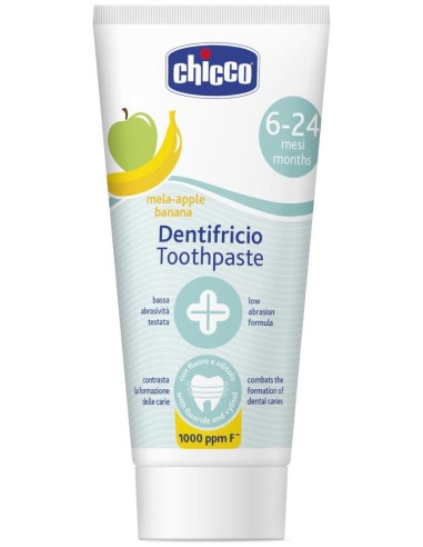 Chicco Pasta De Dientes Con Flúor Sabor Plátano-Manzana, 50 Ml