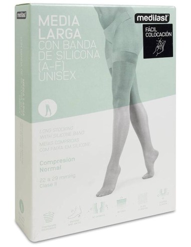 Medilast Medias Largas Para Varices De Fácil Colocación 422 Beige Talla Xl, 1 Par