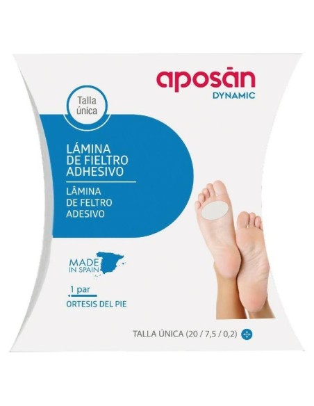 Aposan Dynamic Lámina Fieltro Adhesiva Talla Única 1 Par