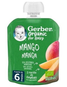 Gerber Organic Pouch De Mango, 90 Gr