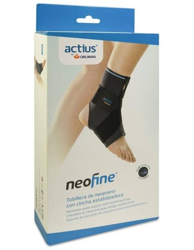 Actius Tobillera De Neopreno Con Cincha Estabilizadora Neofine Acn902 Talla 4, 1 Unidad