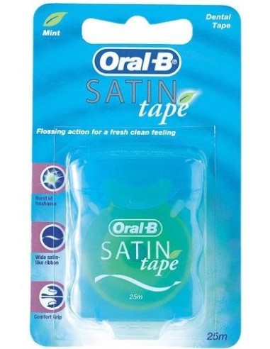Oral-B Satin Tape Fluor Cinta Dental Menta 25M 1Ud