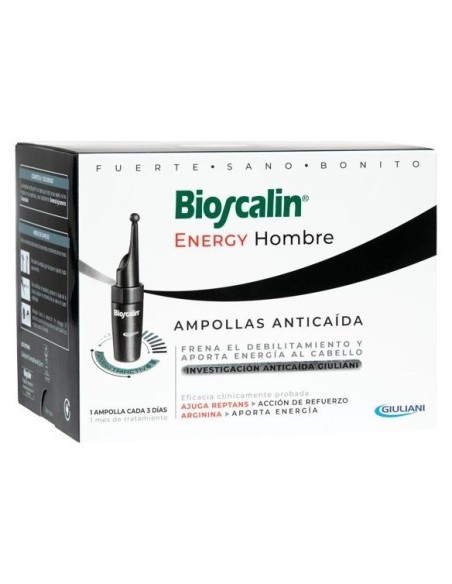 Boiron Bioscalin Energy Hombre Ampollas Anticaída, 10 Ampollas