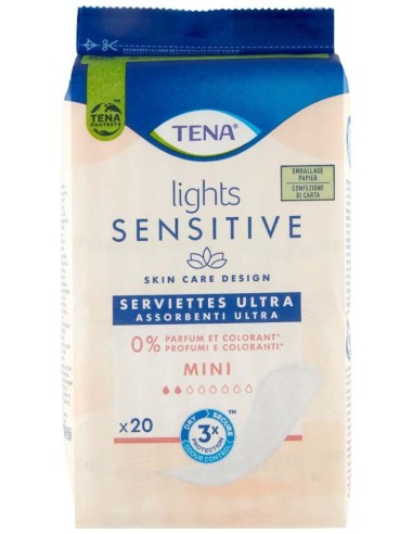Tena Lights Sensitive Mini, 20 Unidades