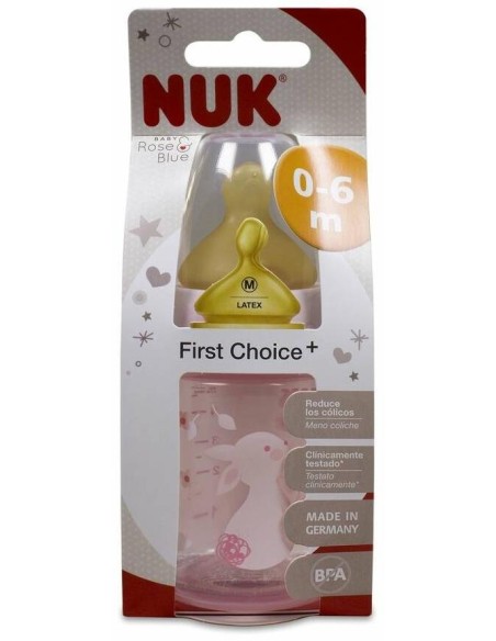 Nuk First Choice Rose Y Blue Pc Látex 150 Ml 0-6 M Rosa, 1 Ud