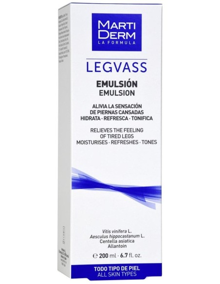 Martiderm Legvass Emulsión Hidratación Y Alivio De Piernas Cansadas, 200 Ml
