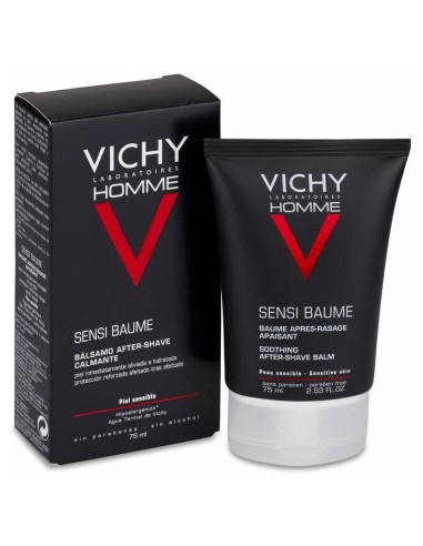 Vichy Homme Sensi Baume Bálsamo Calmante After-Shave, 75 Ml