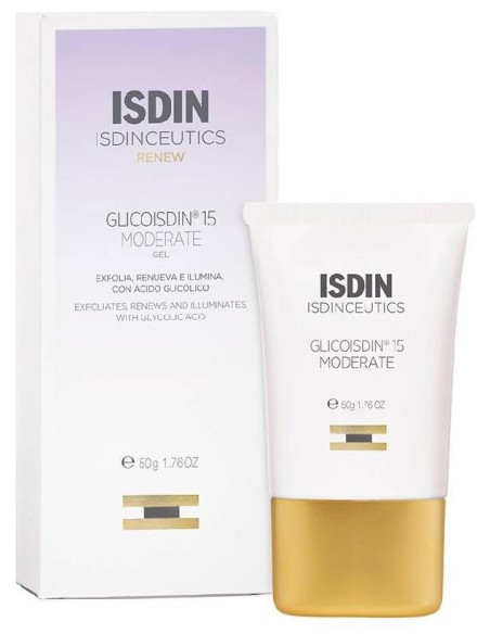 Isdin Isdinceutics Glicoisdin 15 Moderate Gel Facial Exfoliante Iluminador, 50 Ml