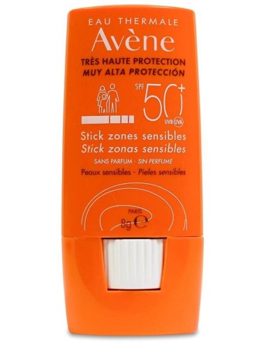 Avène Solar Stick Zonas Sensibles Spf 50+, 8 G