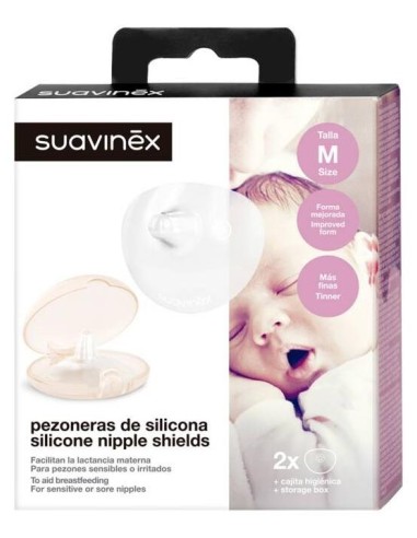 Suavinex Pezonera De Silicona Talla M, 2 Uds