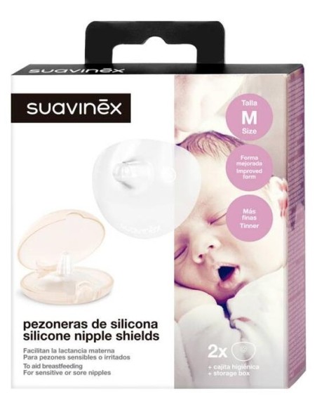 Suavinex Pezonera De Silicona Talla M, 2 Uds