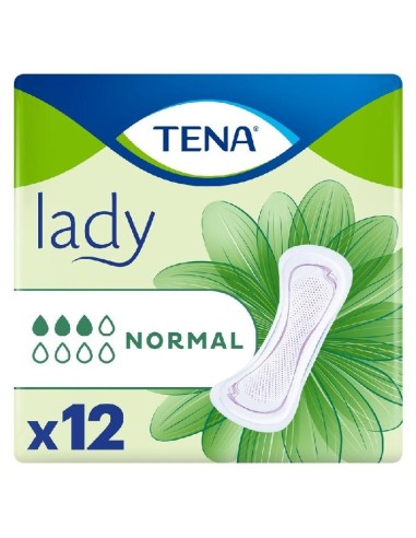 Tena Lady Absorbente Incontinencia Orina Ligera Normal, 12 Uds