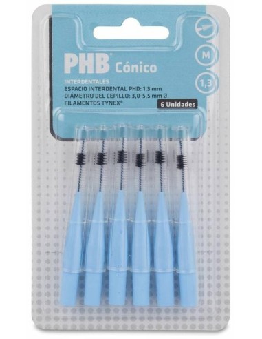 Phb Cepillo Interdental Conico 1,3 Azul 6Ud