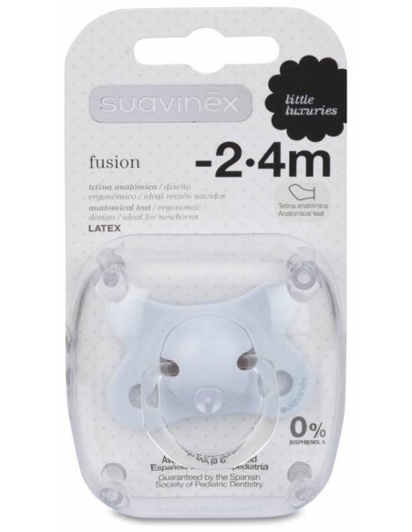Suavinex Chupete Fusión Látex Anatómica -2 A 4 Meses, 1 Ud