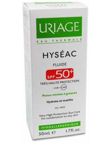 Uriage Hyséac Fluido Solar Spf 50 Piel Grasa, 50 Ml