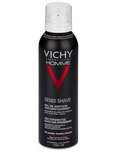 Vichy Homme Gel-Crema De Afeitar Sin Jabon Pieles Sensibles, 200 Ml