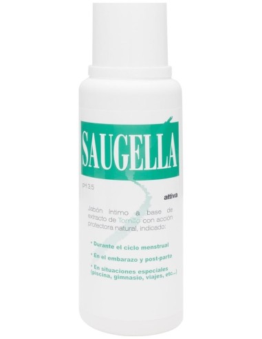 Saugella Attiva Jabón Intimo 250Ml Verde