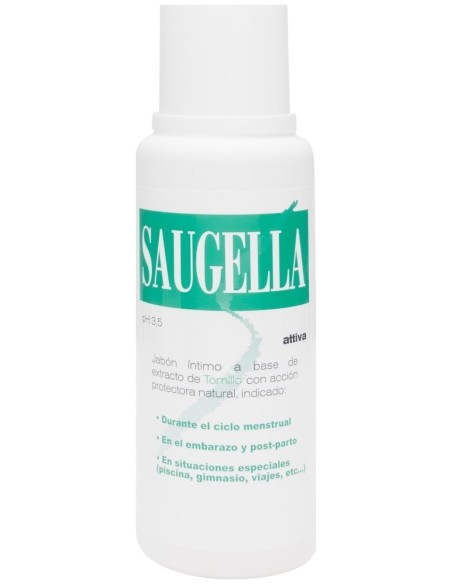 Saugella Attiva Jabón Intimo 250Ml Verde
