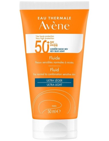 Avène Solar Pieles Sensibles Fluido Toque Seco Spf50+ 50Ml