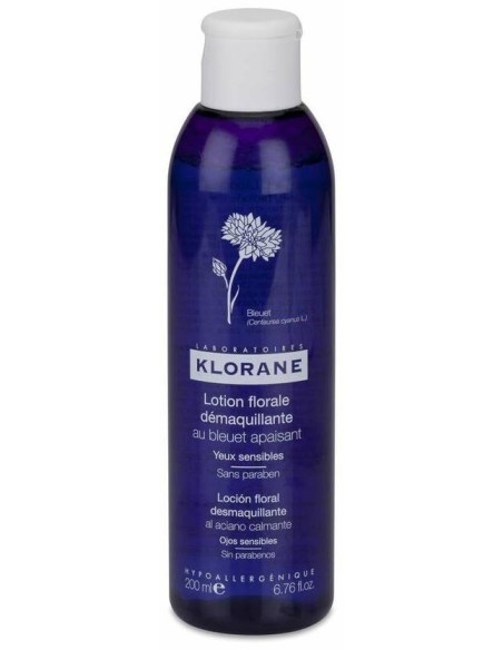 Klorane Loción Floral Desmaquillante De Ojos Sensibles Al Aciano, 200 Ml
