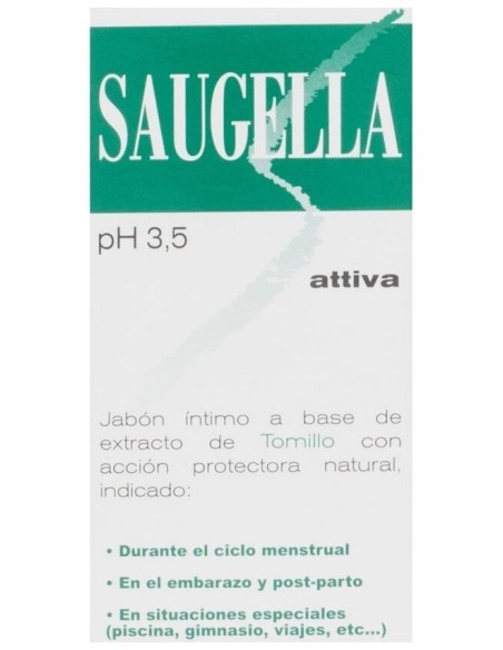 Saugella Attiva Jabón Intimo 250Ml Verde