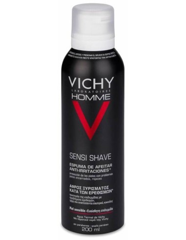 Vichy Homme Espuma De Afeitar Piel Sensible, 200 Ml